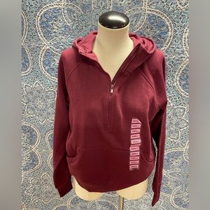 Maroon hoodie 1/4 zippered hoodie
